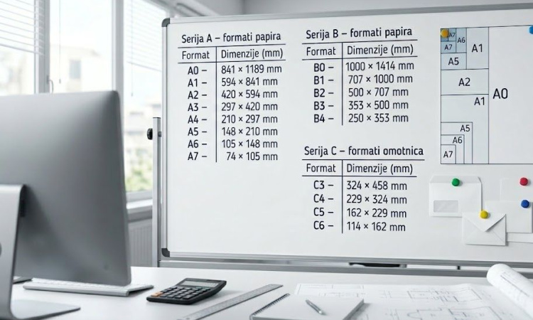 Sve što trebate znati o formatima papira (A, B i C formati)