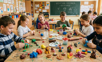 Plastelin, glinamol i mase za modeliranje, kreativni pribor za školu i igru