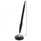 Olovka kemijska na stalku+metalni lančić Siam 1074/2 crna