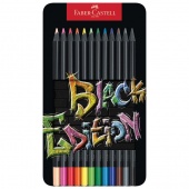 Boje drvene metalna kutija Black Edition Faber-Castell 116413 1/12