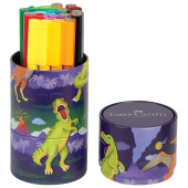 Flomaster školski 20boja u metalnoj kutiji Connector T-rex Faber Castell 155546