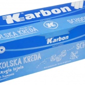Kreda školska okrugla bijela Karbon 1/100