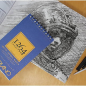 Blok Fabriano 1264 sketch 21x29,7 (A4) 90g 120L pale ivory spiralni long side 19100635