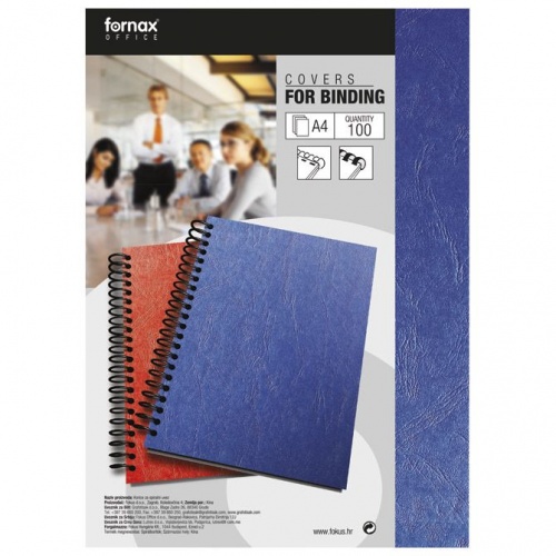 Korice za spiralni uvez 250g karton A4 1/100 crne