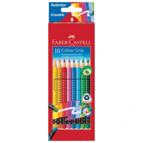 Drvene boje 10 boja s gumicom Grip 2001 Faber Castell 116613