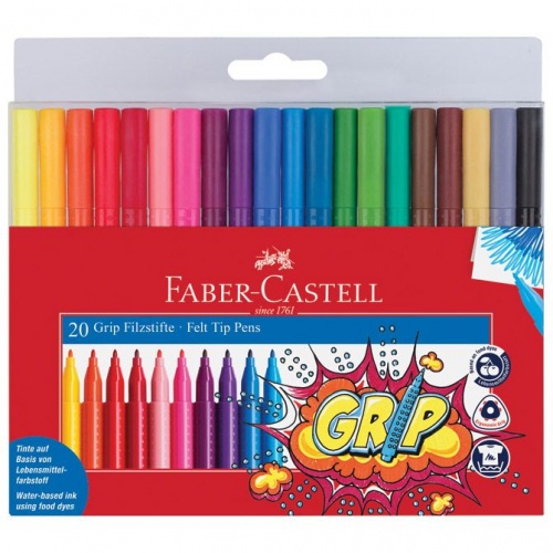 Flomaster školski 20boja Grip Faber-Castell 155320