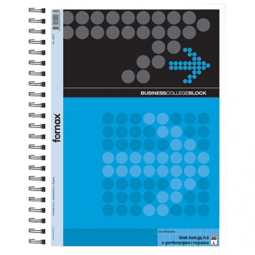 Blok kolegij A4 crte 70 listova perf+4rupe Fornax 60g