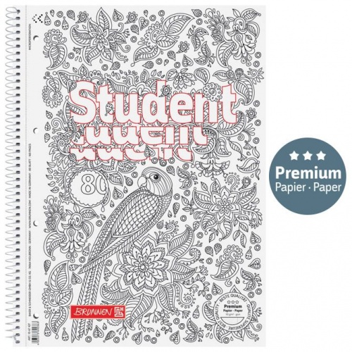 Blok kolegij A4 crte 80L perforacija+4rupe ZENart Parrot Brunnen 10-67427 90g