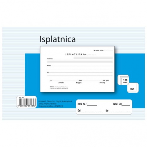 Obrazac A-2/NCR isplatnica