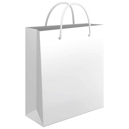 Vrećice ukrasne 34x39x10cm sjajna plastifikacija bijele