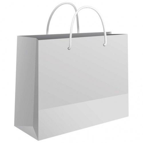 Vrećice ukrasne 50x37x12cm sjajna plastifikacija bijele