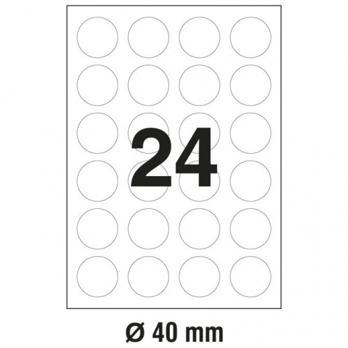 Etikete Data univerzalne fi 40mm A4 1/100
