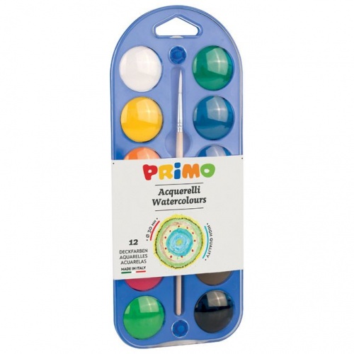 Vodene boje fi 30mm 12boja+kist Morocolor 107A12A