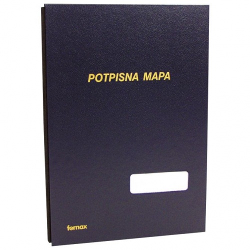 Mapa potpisna s prozorom 3007 Fornax plava