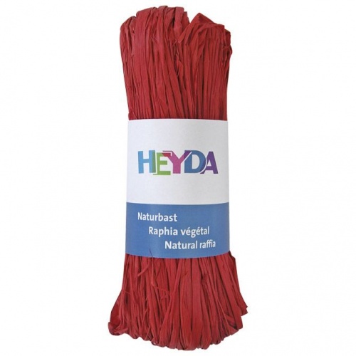 Rafija prirodna 50g Heyda 20-48877 95 crvena