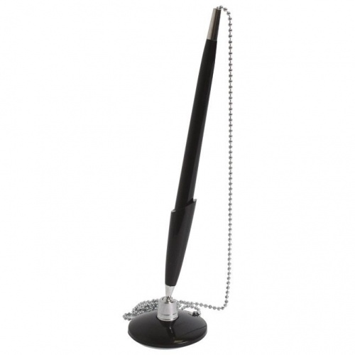 Kemijska olovka na stalku+metalni lančić Siam 1074/2 crna