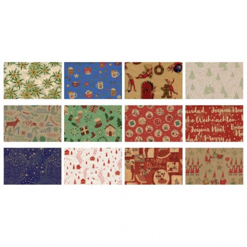 Papir ukrasni rola 70x200cm Natura novogodišnji Rex-Saul Sadoch