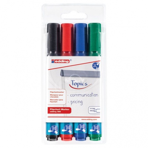 Marker flipchart Edding 380 1,5-3mm okrugli vrh 1/4