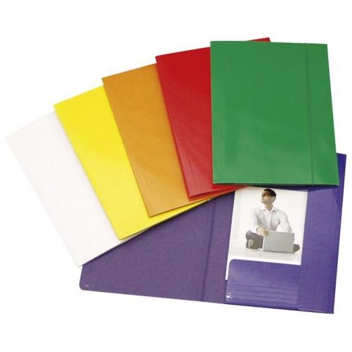 Fascikl klapa s gumicom karton plastificirani A4 crveni