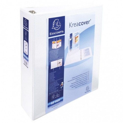 Mapa 4D ringa uložna bijela Exacompta fi60mm hrbat 86mm