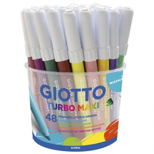 Flomaster školski 48boja (12bojax4kom) u pp posudi Giotto Maxi Fila 5214