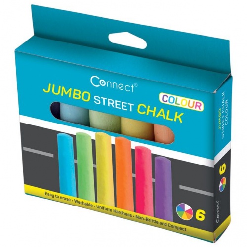 Kreda okrugla jumbo ulična 6 boja Connect