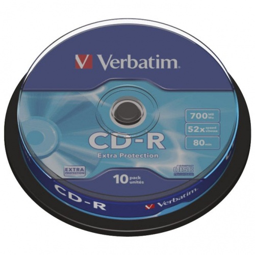 CD-R 700/80 52x spindl Extra protection Verbatim 43437 1/10