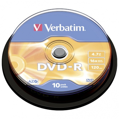 DVD-R Verbatim 43523 Matt Silver 4.7GB 16x 1/10 spindle