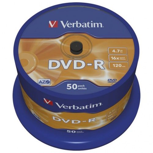DVD-R Verbatim 43548 Matt Silver 4.7GB 16x 1/50 spindle