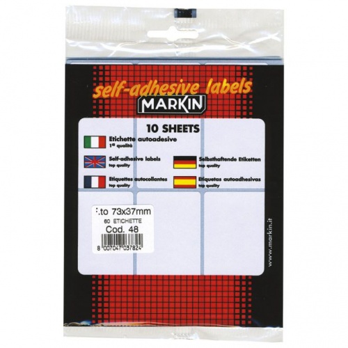 Etikete slep 73x37mm pk10L Markin 10048