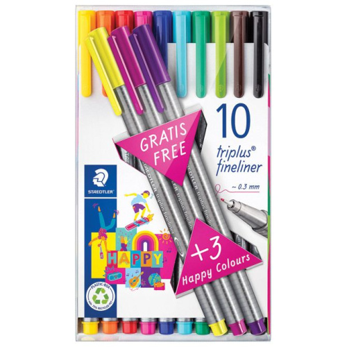 Flomaster fineliner 0,3mm 10+3 boja Triplus Staedtler 334 TB13