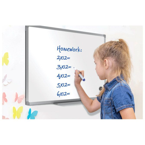 Bijela magnetna ploča Nobo Essence Steel 90x60 cm – aluminijski okvir