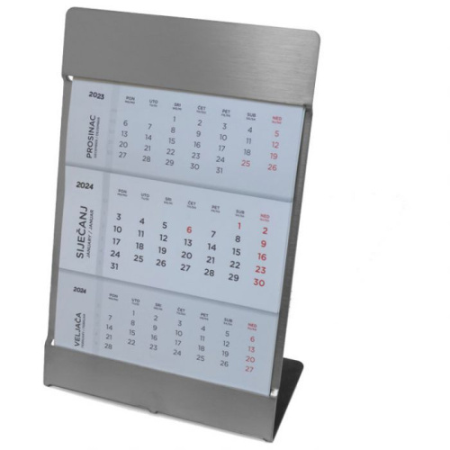Kalendar stolni-pomični 11,5x17,8cm inox postolje