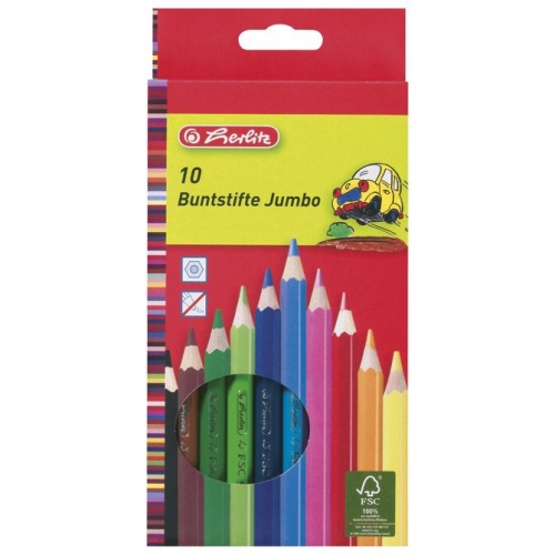 Drvene boje 10boja Jumbo Herlitz 10795276