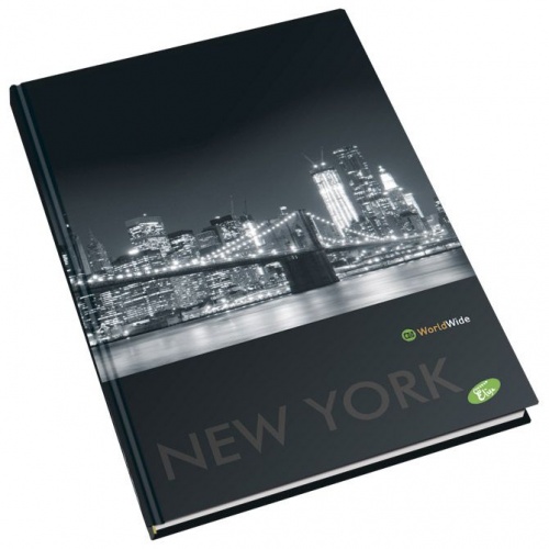 Bilježnica tvrdi uvez A4 karo 96L 80g Cities by night