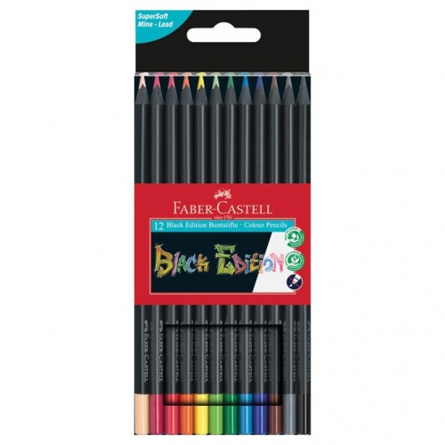 Drvene boje 12boja trokutaste Black Edition Faber Castell 116412