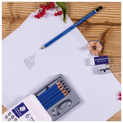Set Mars Lumograph olovke+gumica+šiljilo Design Journey Staedtler 61 100 C6