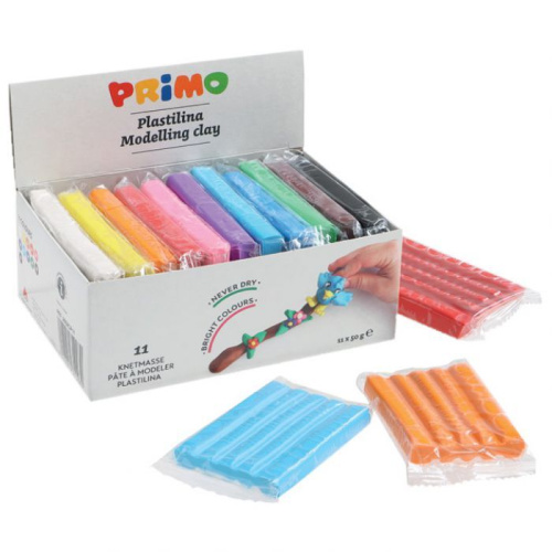 Plastelin 11bojax50g karton Primo Morocolor 2661CP11
