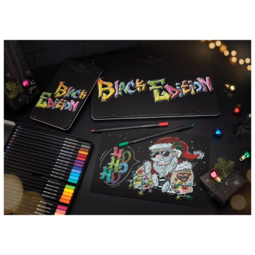 Drvene boje 24boje metalna kutija Black Edition Faber-Castell 116425