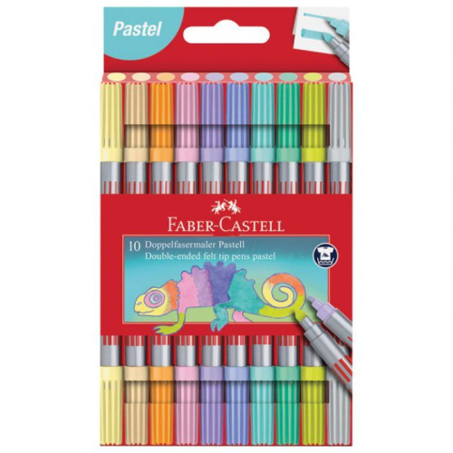 Flomasteri školski obostrani pastelni Faber-Castell 151112 1/10