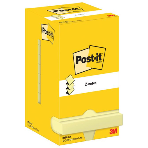 Blok samoljepljiv Z 76x76mm 12x100L Post-it 3M R330 žuti