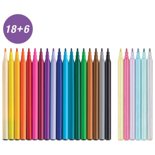 Flomaster školski  18+6boja Unicorn Faber Castell 554221