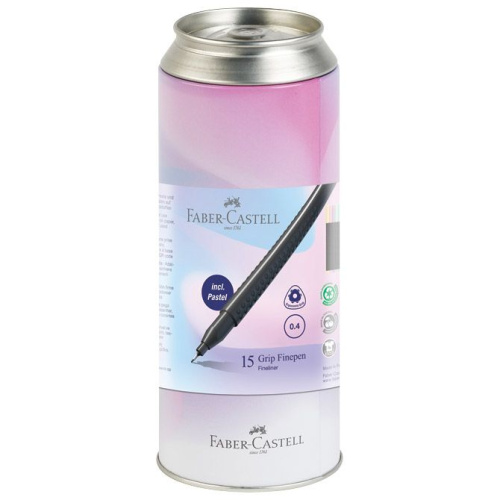 Flomaster fineliner 0,4mm Grip 15boja u met.kutiji Faber Castell 151617