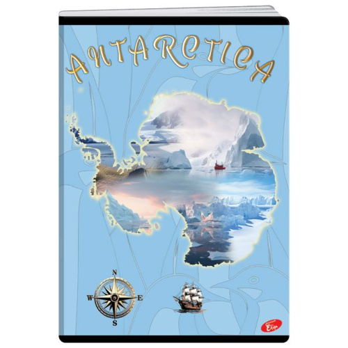 Bilježnica meki uvez A4 crte 40+2L 80g Kontinenti Elisa