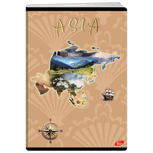 Bilježnica meki uvez A4 crte 40+2L 80g Kontinenti Elisa