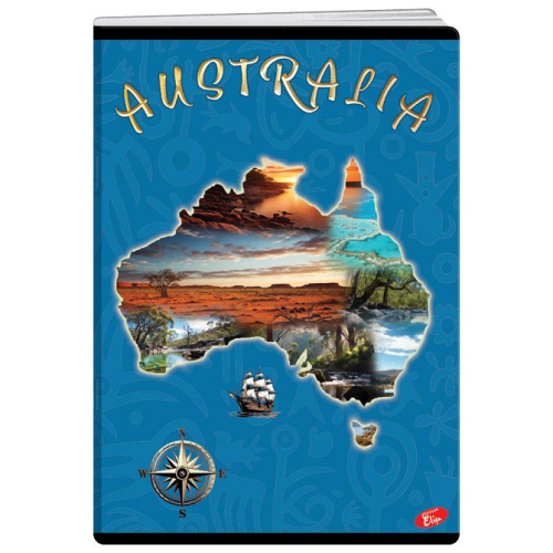 Bilježnica meki uvez A4 crte 40+2L 80g Kontinenti Elisa