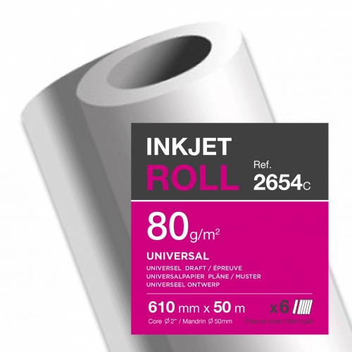 Papir u roli CLF za ink jet plotere 330mm x 50m bijeli 80g