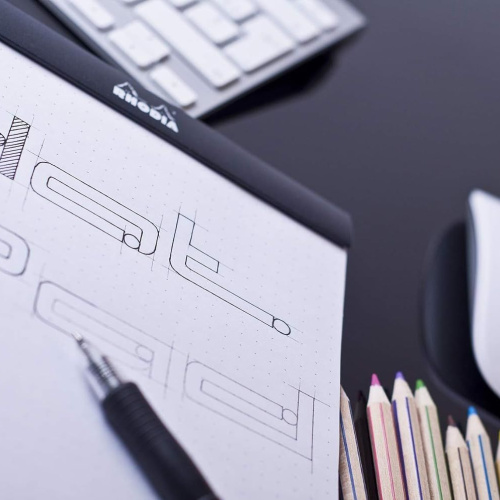 Blok 8,5x12 cm Rhodia dotpad dots 80gr crni