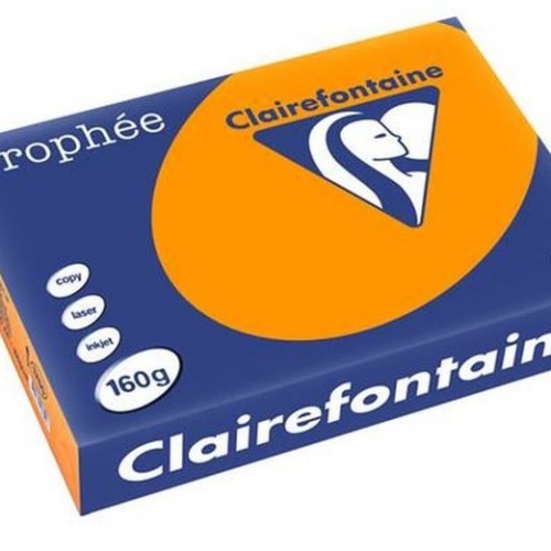 Papir u boji A4 CLF 160g 1/250 intenzivni jarko narančasta