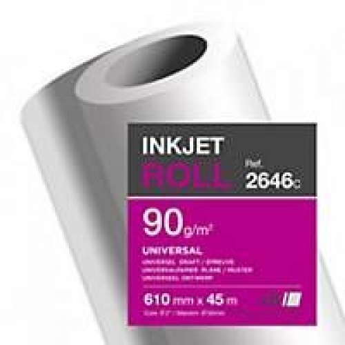 Papir u roli CLF za ink jet plotere 610mm x 45m bijeli 90g